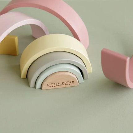 Puzzle din lemn curcubeu Pink