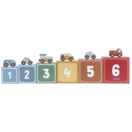 Cuburi de stivuit cu mașinuțe