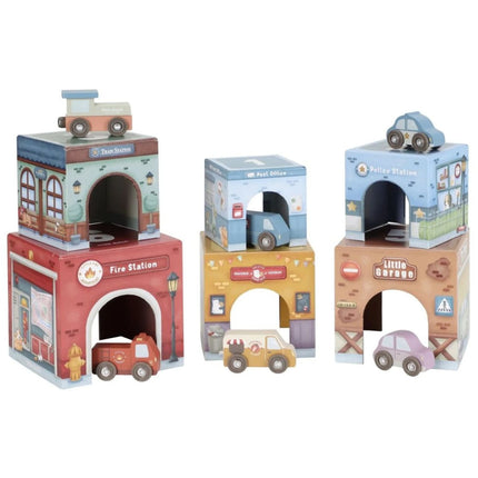 Cuburi de stivuit cu mașinuțe