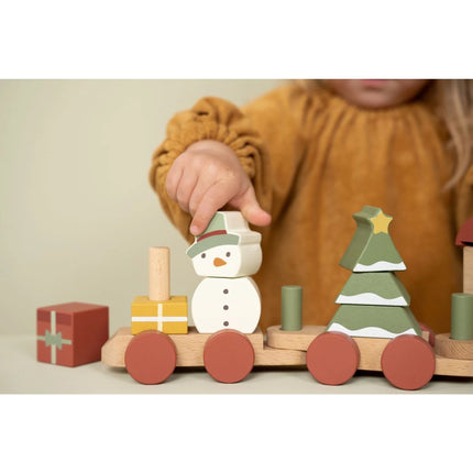 Trenuleț din lemn de Crăciun