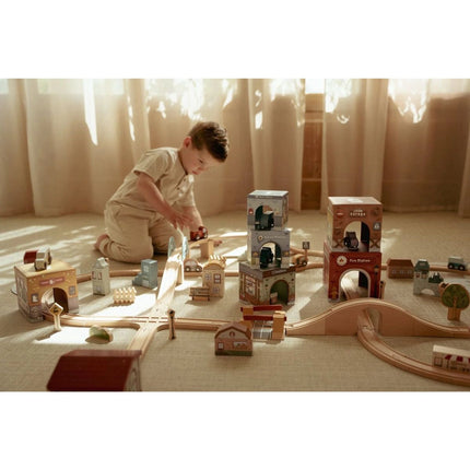 Cuburi de stivuit cu mașinuțe