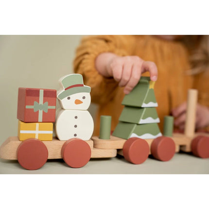 Trenuleț din lemn de Crăciun
