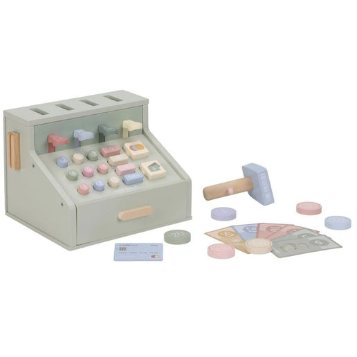 Casă de marcat cu scanner și cititor de carduri din lemn