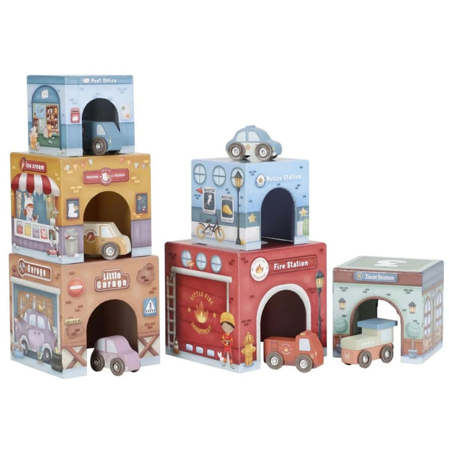 Cuburi de stivuit cu mașinuțe