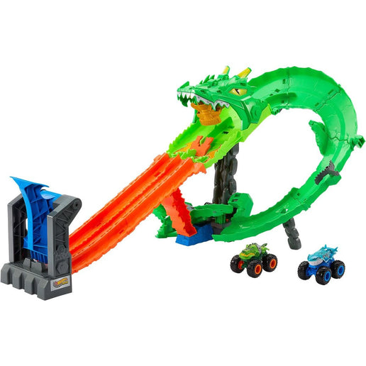 Hot Wheels Monster Trucks pistă distrugerea dragonului