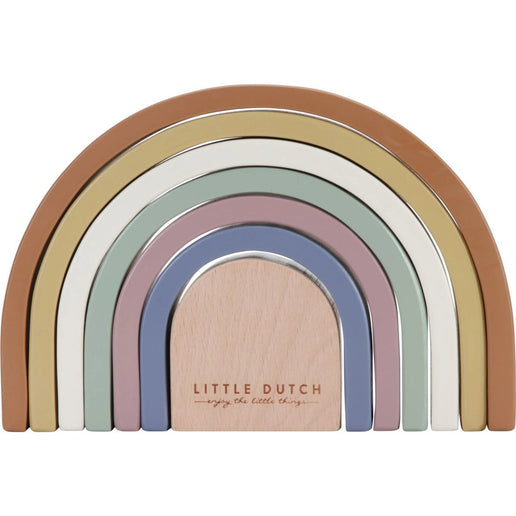 Puzzle din lemn curcubeu Vintage