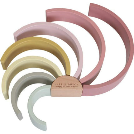 Puzzle din lemn curcubeu Pink
