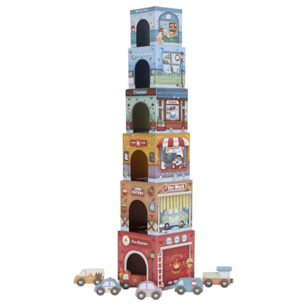 Cuburi de stivuit cu mașinuțe