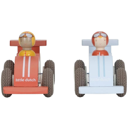 Mașinuțe de curse din lemn cu mecanism cu inerție