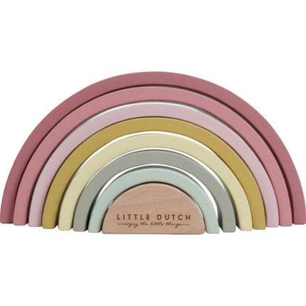 Puzzle din lemn curcubeu Pink