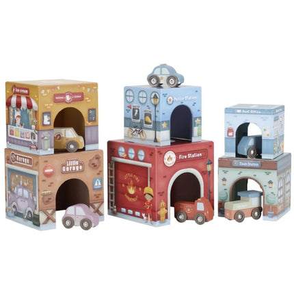 Cuburi de stivuit cu mașinuțe