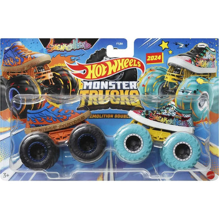 Hot Wheels Monster Trucks Duo de demolare Sneakerhead VS Sneakerhead