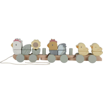 Trenuleț din lemn găinuță Fermă
