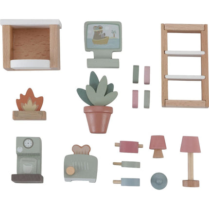 Set de accesorii pentru căsuță de păpuși din lemn