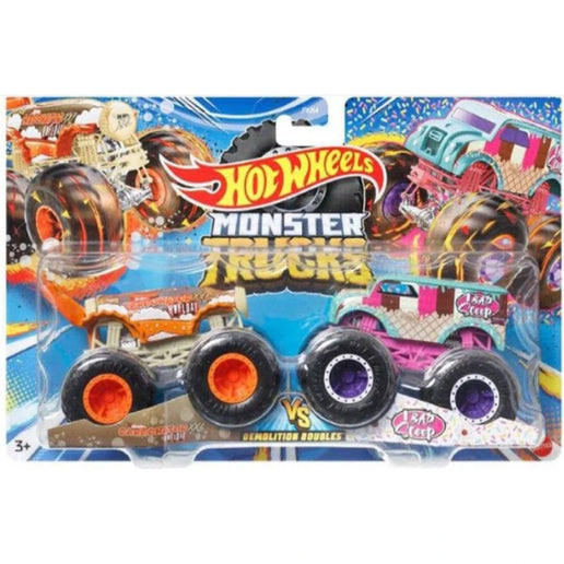 Hot Wheels Monster Trucks Duo de demolare Carbonator XXL Hwfloat și 1 Bad Scoop