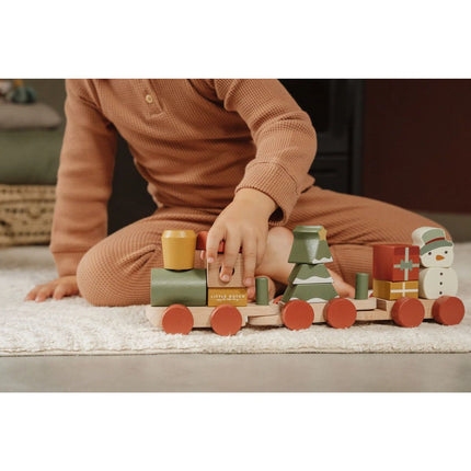 Trenuleț din lemn de Crăciun