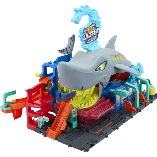 Hot Wheels City Color Reveal spălătorie auto cu rechin