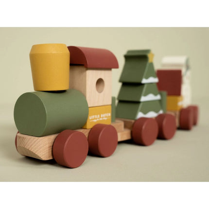 Trenuleț din lemn de Crăciun