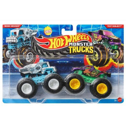 Hot Wheels Monster Trucks duo de demolare Bionic Bruiser și Test Subject